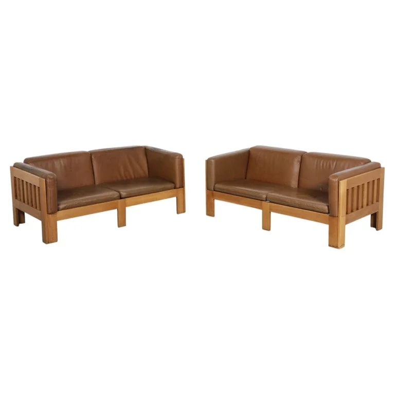 Tage Poulsen — Tage Poulsen TP633 Oak and Leather Two-Seater for CI Designs — Furniture — resale