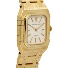 Audemars Piguet Royal Oak Quartz 18K Yellow Gold White Dial 24mm 4