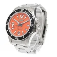 Breitling Super Ocean 42 A17366 42mm SS Orange Dial Automatic Date #C228 2
