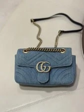 Gucci GG Marmont Matelassé Logo Japan Auth 3