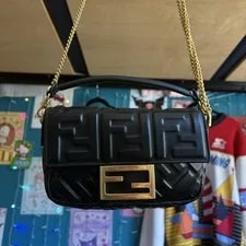 Fendi Mini Embossed With Chain and Dust for 2