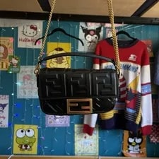 Fendi Mini Embossed With Chain and Dust for 4