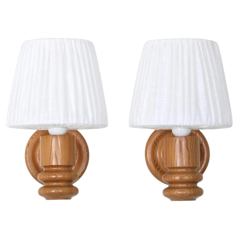 Solbackens Svarveri — Swedish Pine Wood Wall By Solbackens Svarveri, Sweden, 1980s — lighting — resale