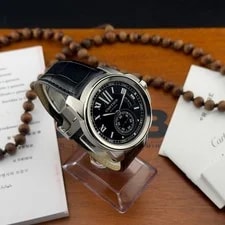 Calibre de Cartier 42mm Steel Black Dial Automatic 2017 W7100041 3