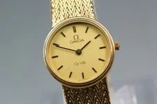 1984 Near Omega de Ville 20mm 591.0268 Quartz Gold Dial 2