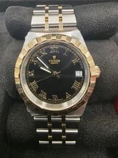 Tudor — Tudor Royal 34mm Black Roman Dial Two Tone Bracelet 28403 — Watch — resale