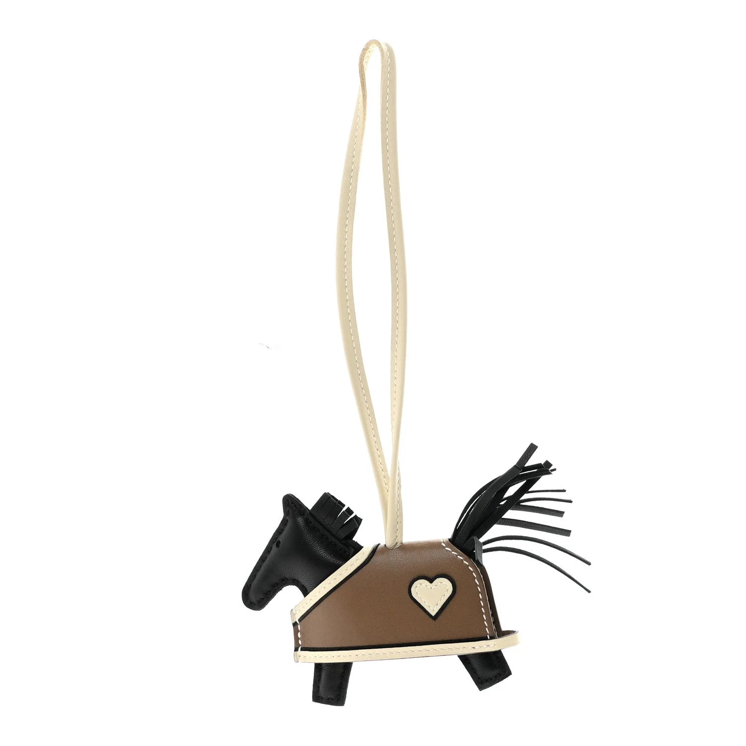 Hermès — Milo Grigri Rodeo Robeo Coeur Bag Charm Etoupe — Accessory — resale