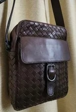 Bottega Veneta — Bottega Veneta Woven Dark Auth — Handbag — resale