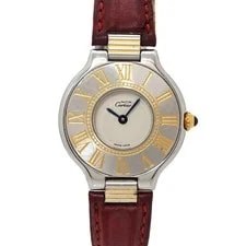 Cartier Must 21 W10051F4 Quartz Leather Band Accessories 2