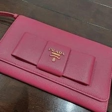 Prada Long Wallet Bow Ribbon 2