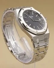 Audemars Piguet Royal Oak "Jumbo" Blue 15202ST Extra-Thin W/ Archives & Box 2003 3