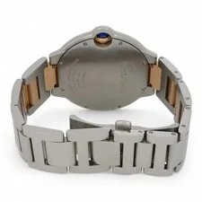 Cartier Ballon Bleu Gold Steel Chocolate Dial Automatic W6920032 4