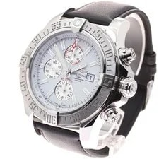 Breitling Super Avenger II A13371 49mm SS White #C5644 2