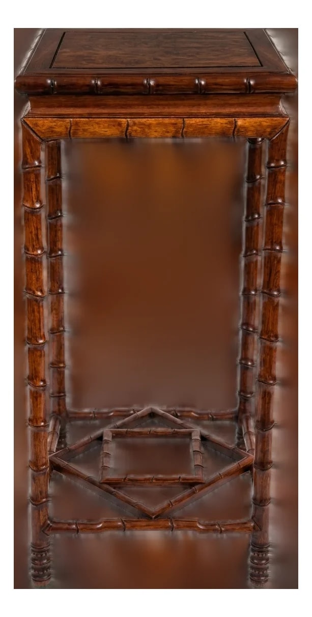 Petite Chinese Chippendale Hardwood Faux Drinks — Furniture — resale