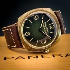 Panerai — Panerai Radiomir PAM00760 Green Dial Bronze Case 45mm Full Set Unworn OEM Strap — Watch — resale