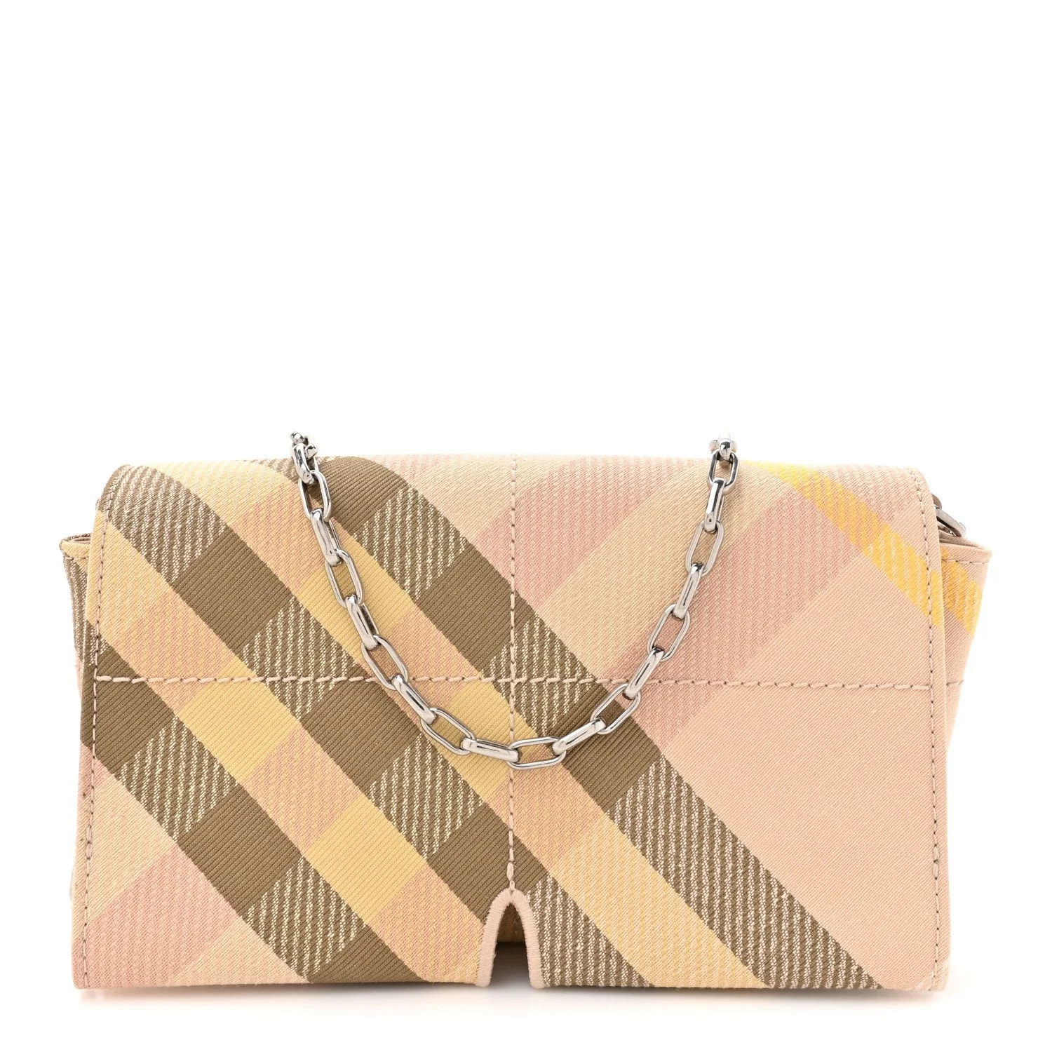 Burberry — Check Soft Snip Mini Chain Teacup — Handbag — resale