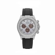 Rolex — Rolex Daytona 126589RBR White Gold Diamond Mother of Pearl Dial Diamond Bezel — Watch — resale