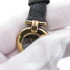 Cartier Quartz Must 590002 Gold Plated / Leather 24mm Black Dial #TZW562 4