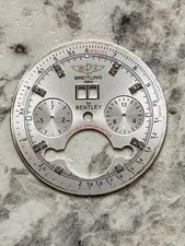 Breitling — Vtg Custom Breitling Dial Face Prong Set Stones Damaged Missing Emblem — Watch — resale