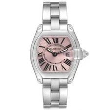 Cartier Roadster Small Pink Roman Dial Steel W62017V3 Papers 2
