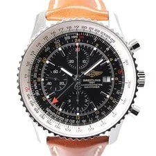 Breitling Navitimer () World Brown Leather Belt A242B26WBD Black 2