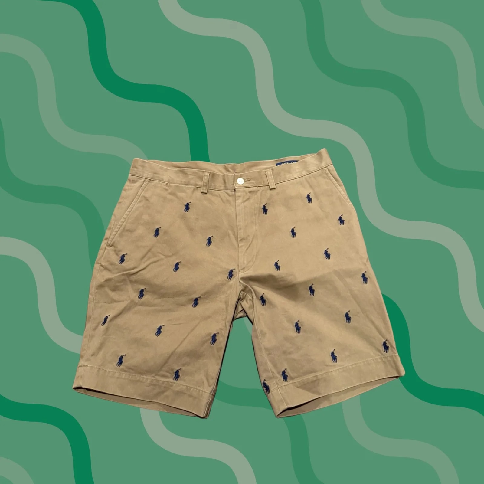Polo Ralph Lauren — Polo Ralph Lauren Shorts Chino 34x9 Stretch Embroidered Pony Classic Fit Flat Front Regular Inseam 9" Short — streetwear — resale