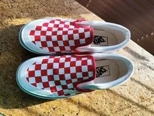 5.5US Vans Slip on Classic Slip-On Checkered Tag LTD Collection 4