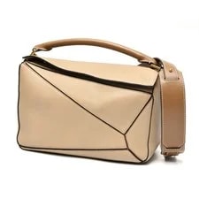 Loewe — Loewe Puzzle Medium 2-Way Soft Grain Calf Greige Item TOMI-0 — Handbag — resale