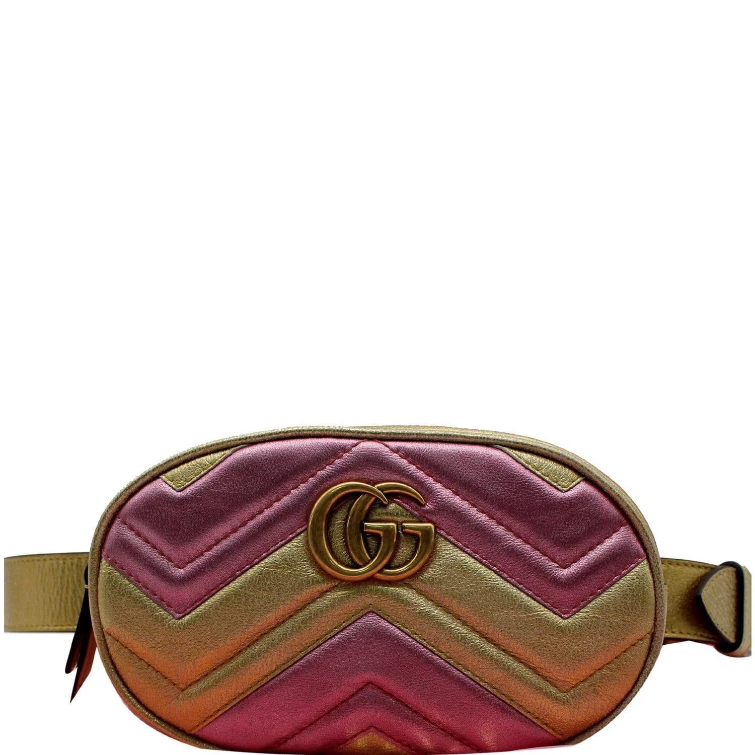 Gucci — Gucci GG Marmont Matelasse Metallic Belt Bag 476434 - 10% OFF — Accessory — resale