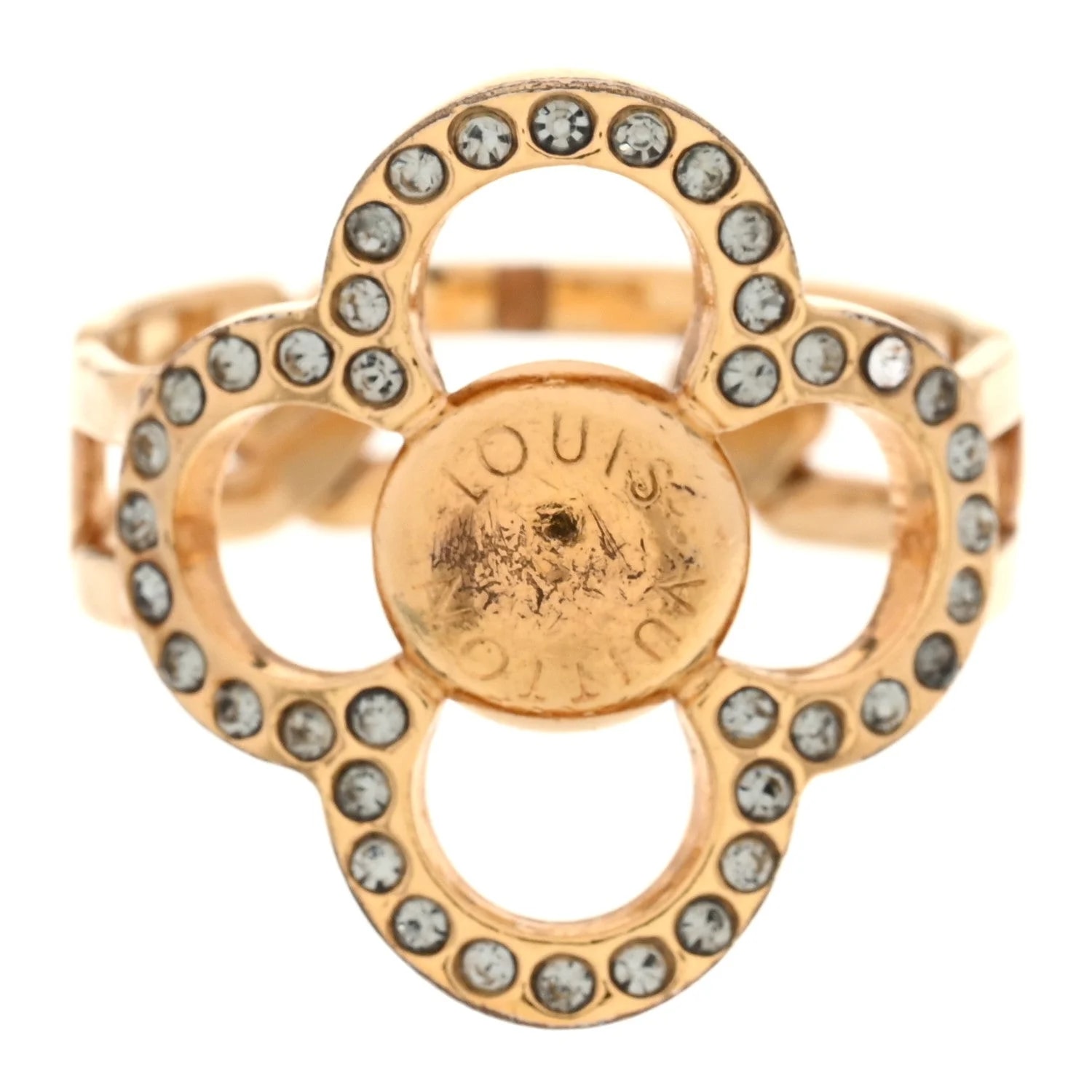 Louis Vuitton — Strass Encrusted Flower Power Ring L — Accessory — resale