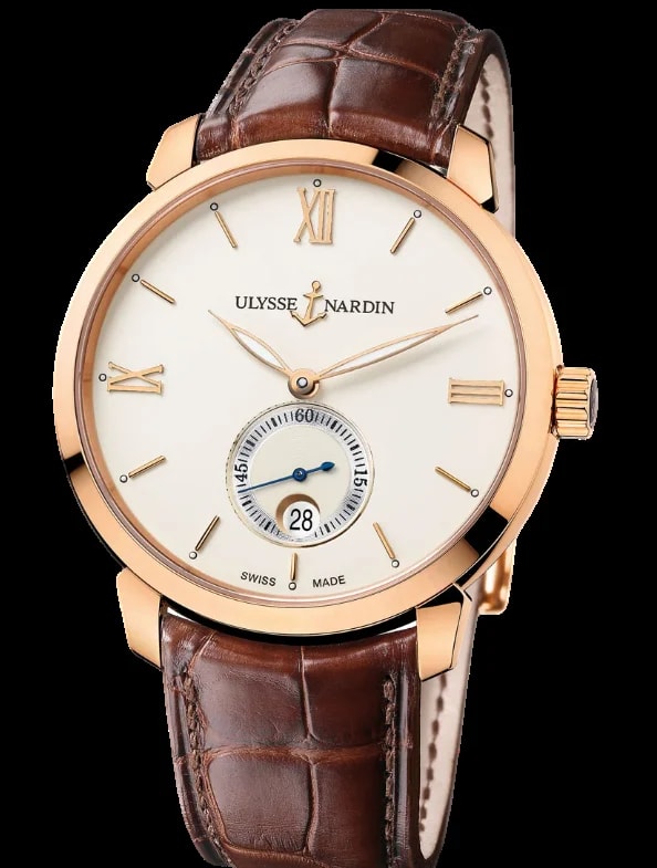 Worldofluxuryus — Ulysse Nardin Classic Classico Small Second 18k Rose Gold — Watch — resale