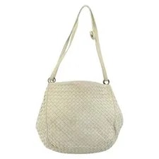 Bottega Veneta White Gold Auth bs33402 2