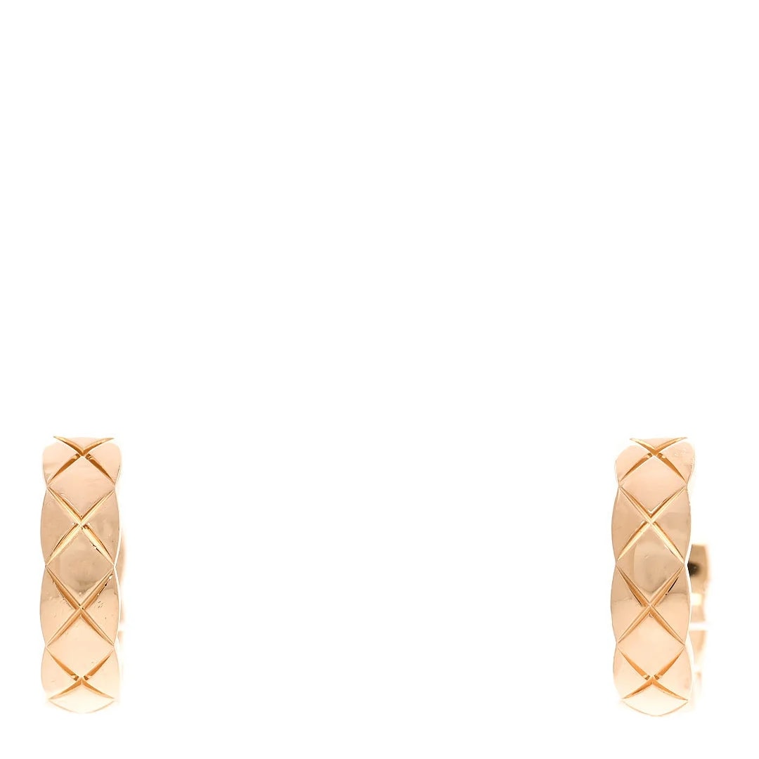 Chanel — 18K Yellow Gold Coco Crush Hoop — Jewelry — resale