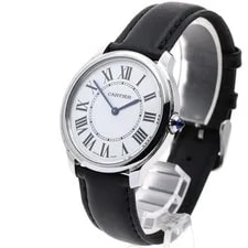 Cartier Mastroond WSRN0031 36mm SS Leather Silver Dial Quartz #C409 2