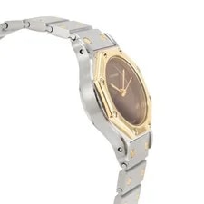 Cartier Santos Octagon 25MM 0907 Burgundy Gold Steel Automatic 4
