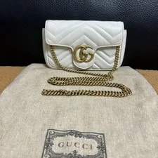 Gucci — Gucci GG Marmont Logo Distressed Quilted Mini - Very Good #1NCJIKZ — Handbag — resale
