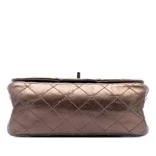 Chanel Metallic Aged Reissue 2.55 Double Flap 224 3