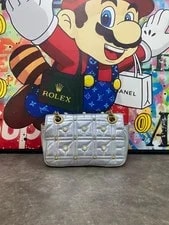 Auth Gucci GG Marmont Metallic Quilted Chain Crossbody 2