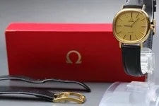 Omega — "Near +++ w/Box" Omega de Ville Gold Dial 32mm Manual From Japan — Watch — resale