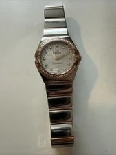 Omega — Omega Constellation Quartz Supernova Steel & 18k Rose Gold Diamond Bezel — Watch — resale