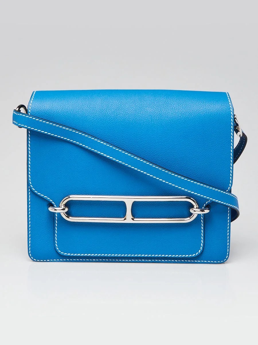 Hermès — Hermes 23cm Hydra Evercolor Palladium Plated Roulis — Handbag — resale