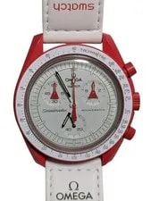 Swatch Mission To Mars SO33R100 White Red Chronograph 2