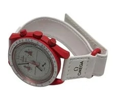 Swatch Mission To Mars SO33R100 White Red Chronograph 3