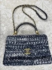 Chanel Coco Top Handle Flap White Gold Crossbody Strap ￼ 2