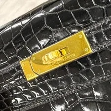 Hermes Kelly 35 Porosus External Stitching Hardware 697525 4