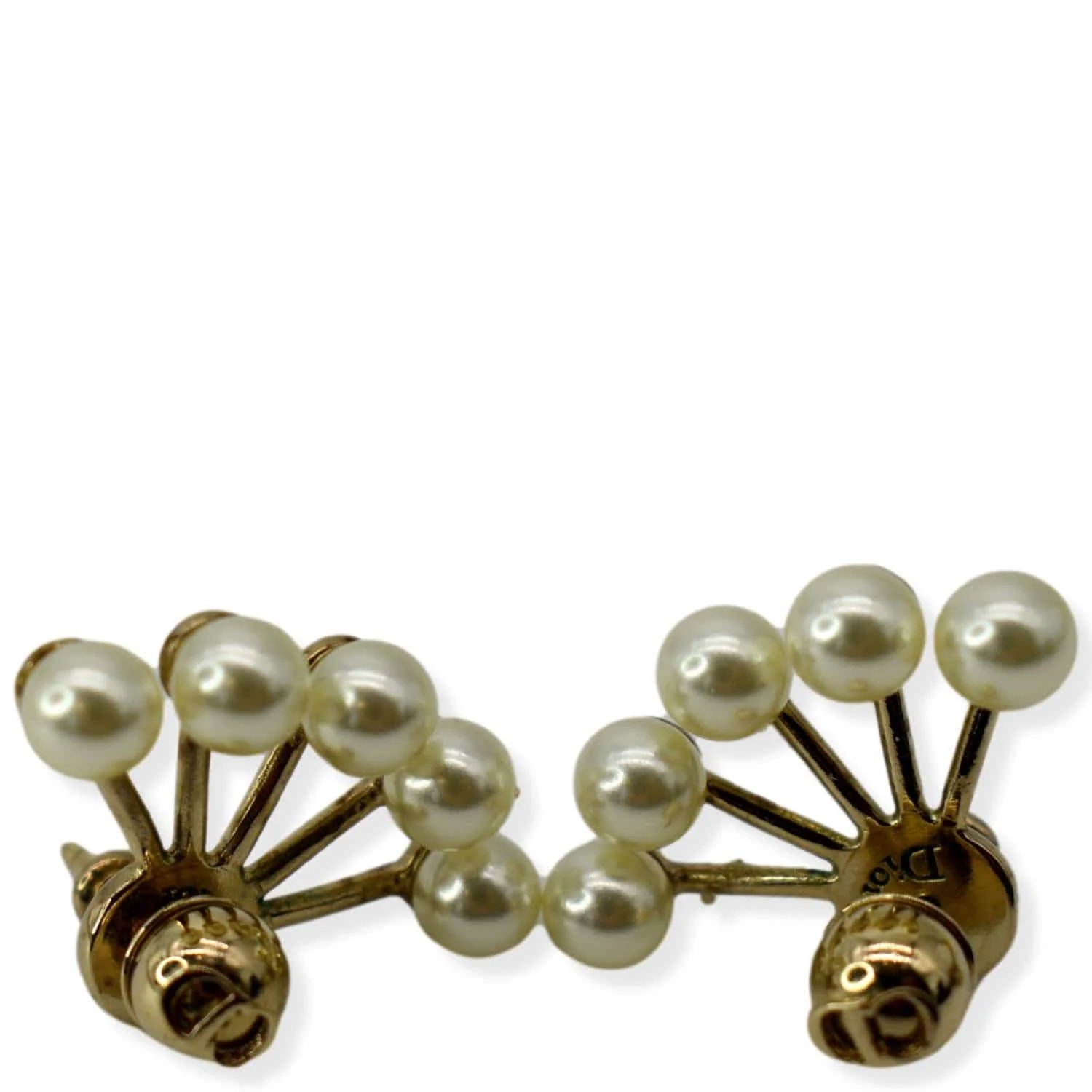 Dior — Christian Dior la Petite Tribale Metal Resin Pearls Earrings — Accessory — resale