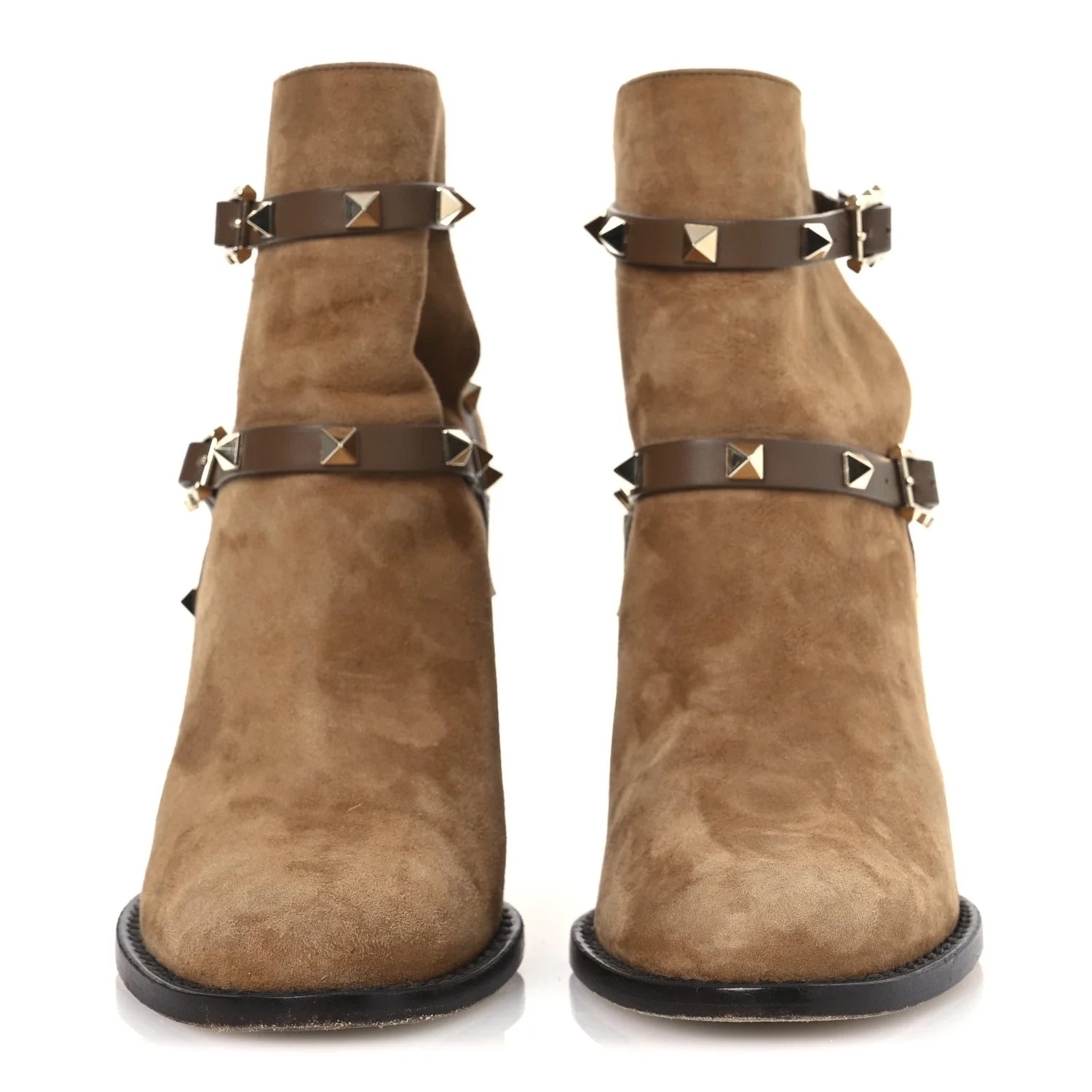 Rockstud Double Buckle 100mm Block Ankle 36.5 Nocciola 3