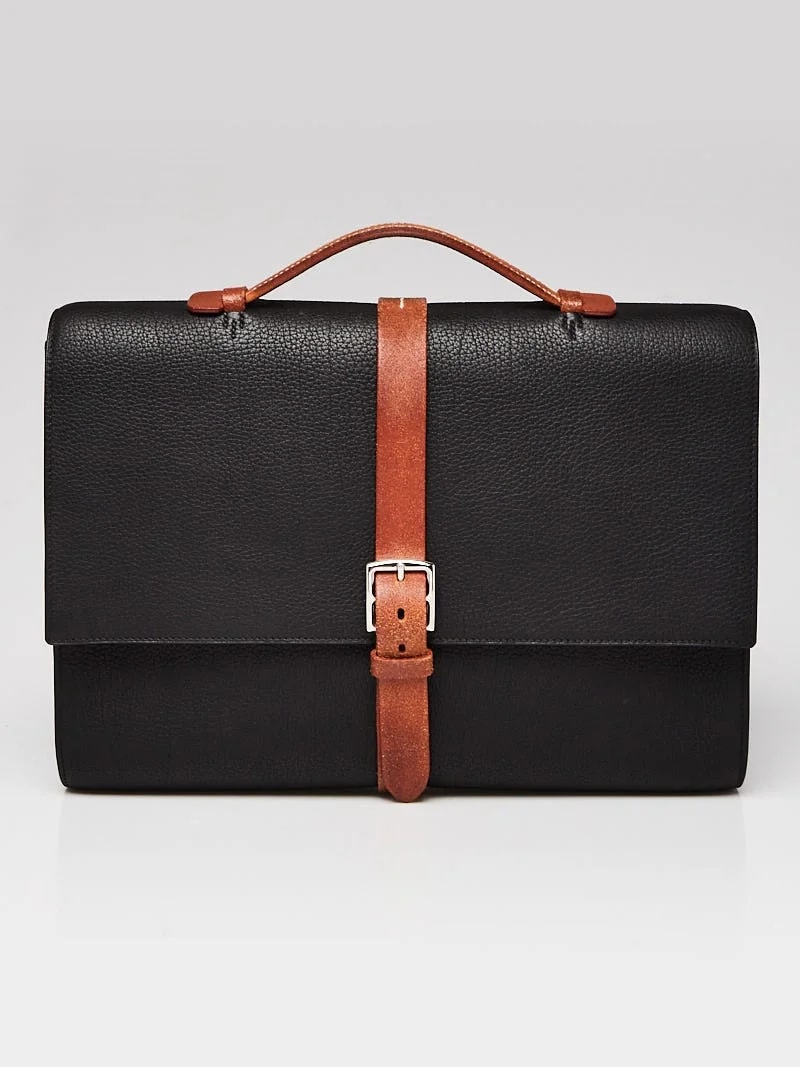 Hermès — Hermes 38cm Palladium Plated Etriviere Meeting Briefcase — Handbag — resale