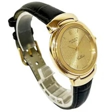 Rolex Cellini 6622 18K Gold / Leather 33mm Gold Dial Quartz #WPW026 3