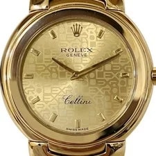 Rolex Cellini 6622 18K Gold / Leather 33mm Gold Dial Quartz #WPW026 4